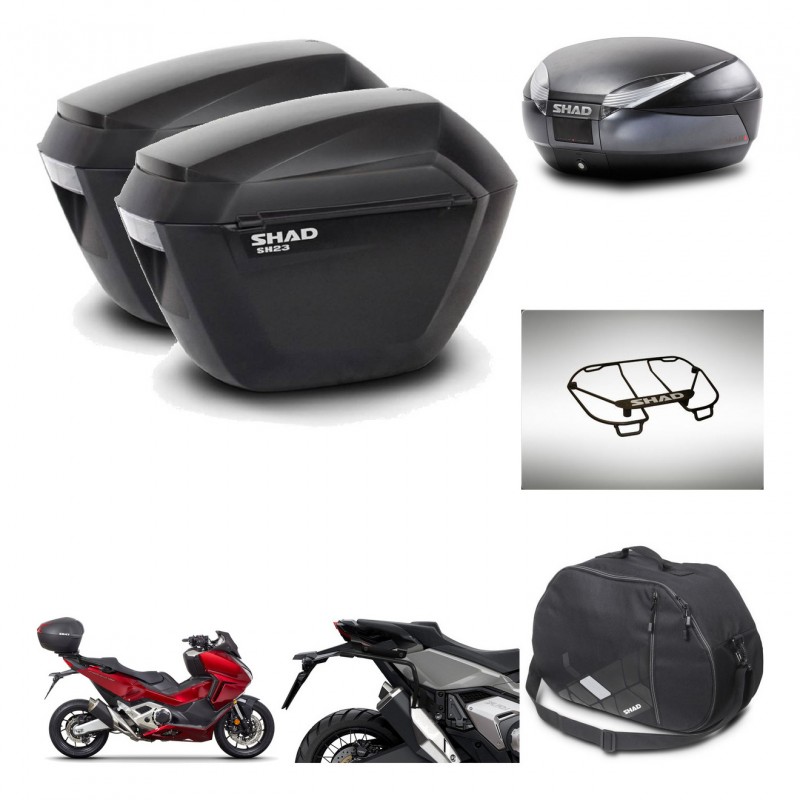SHAD SH48 trunk + mounting bracket sh23 suitcases accessories DARK GREY PREMIUM KIT-481895