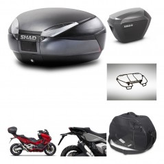SHAD SH23 alu suitcases + mounting bracket SH48 trunk accessories DARK GREY PREMIUM KIT-481898