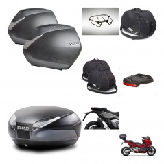 SHAD SH48 trunk + mounting bracket SH36 suitcases accessories DARK GREY PREMIUM KIT-481900
