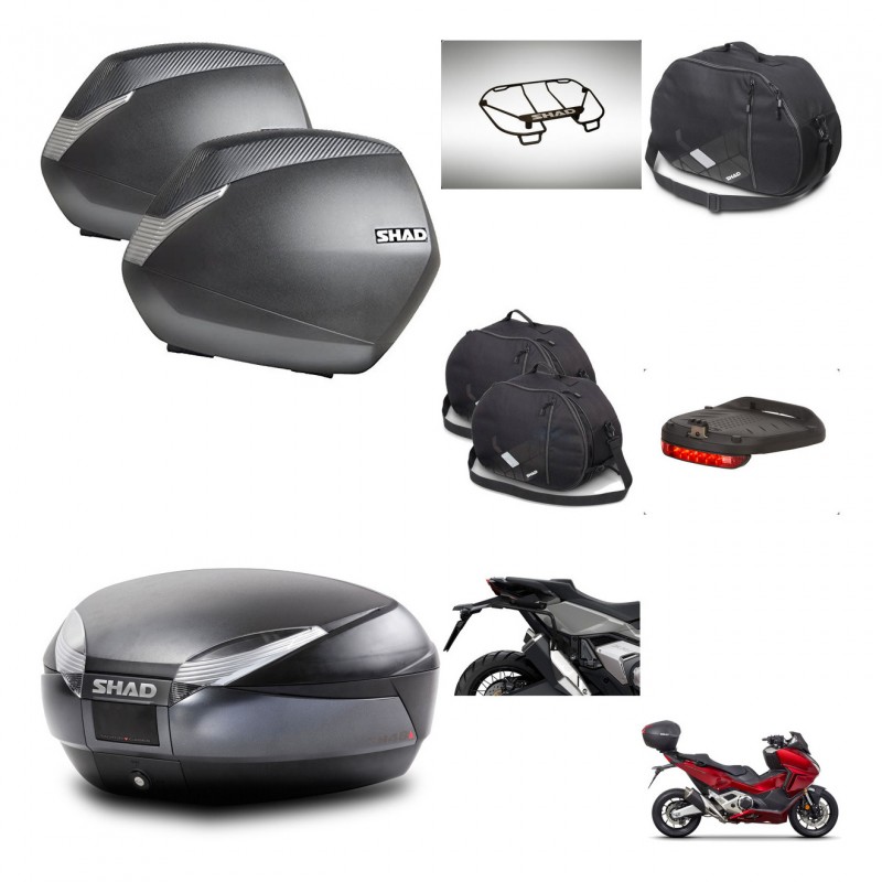 SHAD SH48 trunk + mounting bracket SH36 suitcases accessories DARK GREY PREMIUM KIT-481900