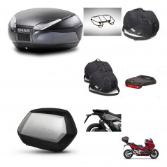 SHAD SH35 PREMIUM suitcases + mounting bracket SH48 trunk accessories DARK GREY KIT-481903