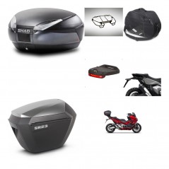 SHAD SH23 alu suitcases + mounting bracket SH48 trunk accessories DARK GREY PREMIUM KIT-481904