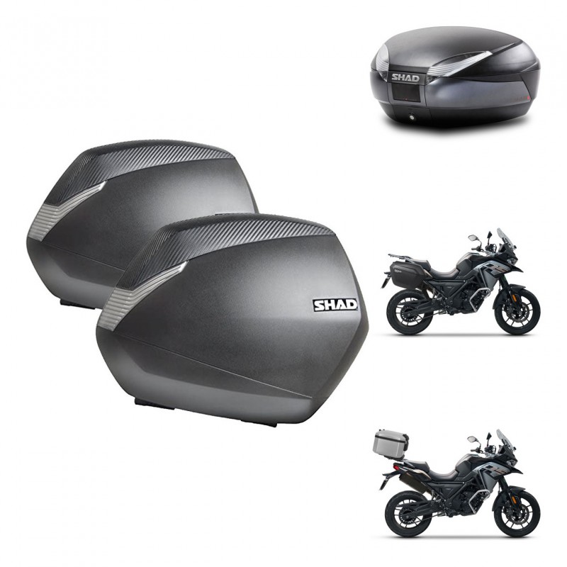 SHAD SH48 trunk + mounting bracket SH36 suitcases DARK GREY PREMIUM KIT-481905