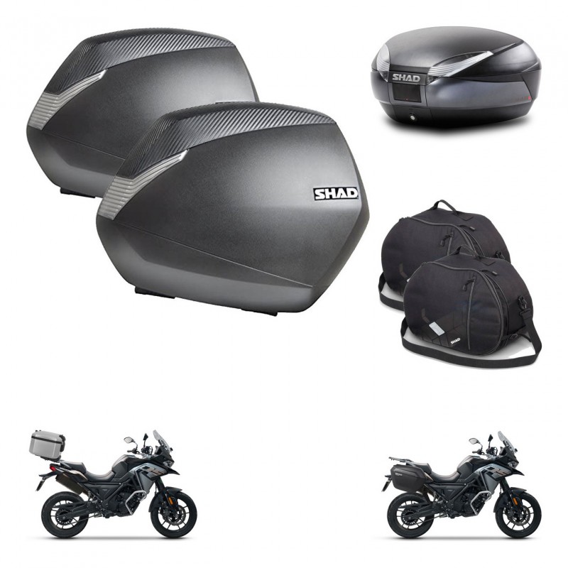 SHAD SH48 trunk + mounting bracket SH36 suitcases accessories DARK GREY PREMIUM KIT-481906
