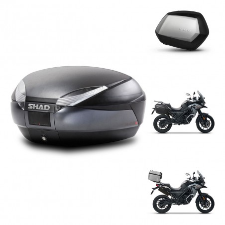 SHAD Maletas SH35 PREMIUM + soporte montaje baul SH48 DARK GREY KIT-481908