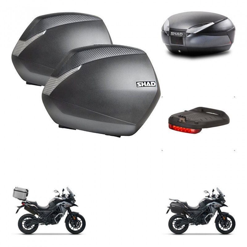SHAD SH48 trunk + mounting bracket SH36 suitcases accessories DARK GREY PREMIUM KIT-481911