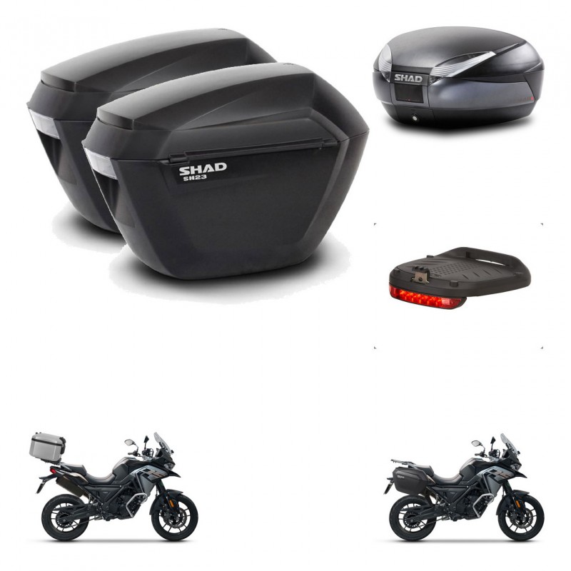 SHAD Baul SH48 + soporte montaje maletas sh23 accesorios DARK GREY PREMIUM KIT-481913