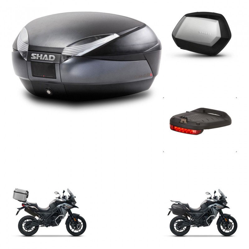SHAD SH35 PREMIUM suitcases + mounting bracket SH48 trunk accessories DARK GREY KIT-481914
