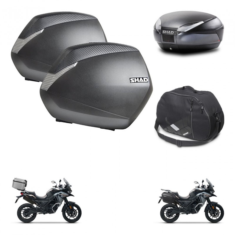 SHAD Baul SH48 + soporte montaje maletas SH36 accesorios DARK GREY PREMIUM KIT-481917