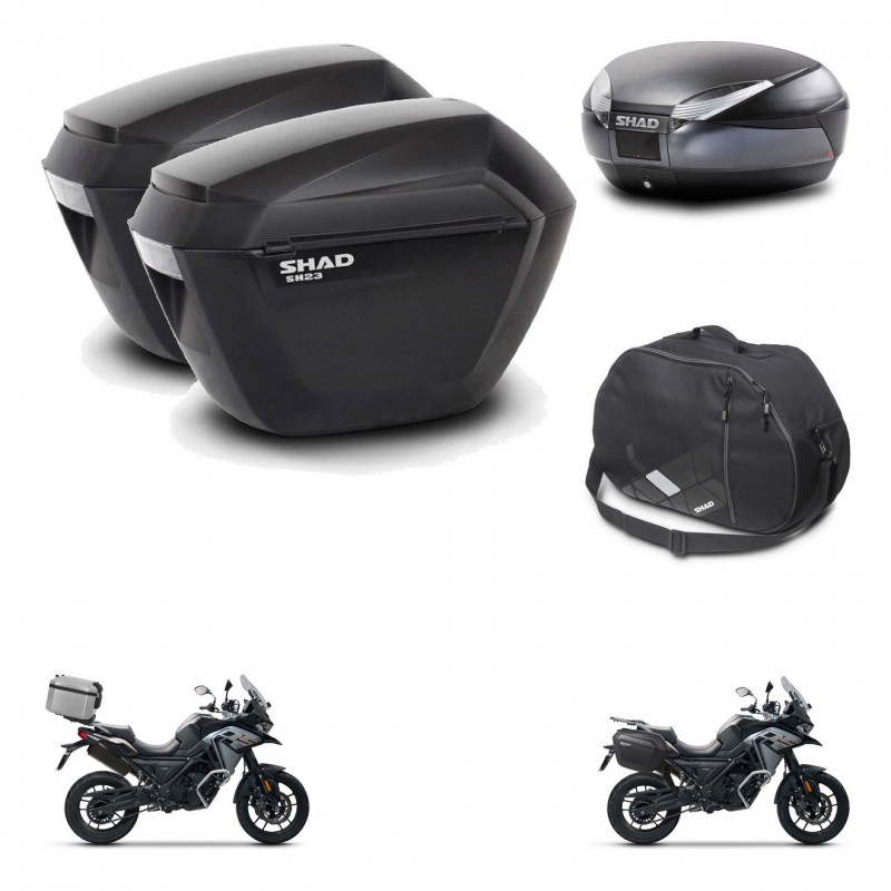 SHAD Baul SH48 + soporte montaje maletas sh23 accesorios DARK GREY PREMIUM KIT-481919