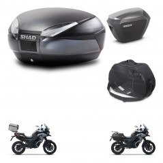 SHAD SH23 alu suitcases + mounting bracket SH48 trunk accessories DARK GREY PREMIUM KIT-481922