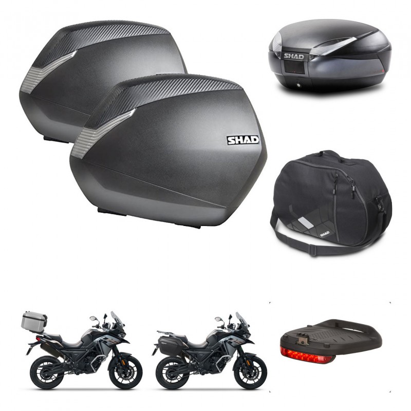 SHAD SH48 trunk + mounting bracket SH36 suitcases accessories DARK GREY PREMIUM KIT-481923