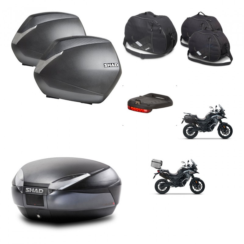 SHAD Baul SH48 + soporte montaje maletas SH36 accesorios DARK GREY PREMIUM KIT-481924