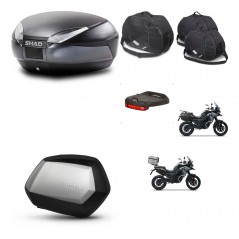 SHAD SH35 PREMIUM suitcases + mounting bracket SH48 trunk accessories DARK GREY KIT-481927