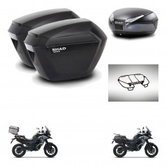 SHAD SH48 trunk + mounting bracket sh23 suitcases accessories DARK GREY PREMIUM KIT-481931