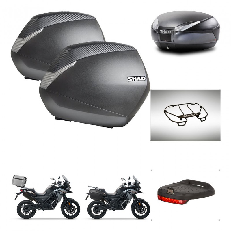 SHAD SH48 trunk + mounting bracket SH36 suitcases accessories DARK GREY PREMIUM KIT-481935