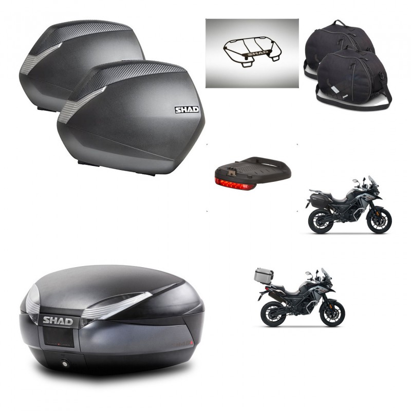 SHAD SH48 trunk + mounting bracket SH36 suitcases accessories DARK GREY PREMIUM KIT-481936