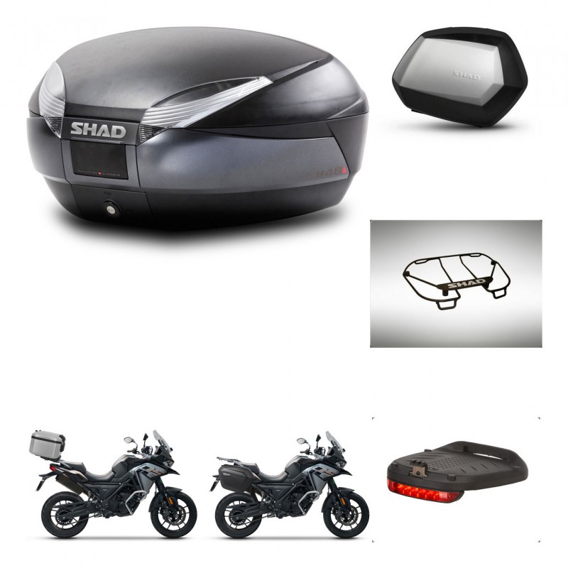 SHAD SH35 PREMIUM suitcases + mounting bracket SH48 trunk accessories DARK GREY KIT-481938