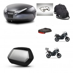 SHAD Maletas SH35 PREMIUM + soporte montaje baul SH48 accesorios DARK GREY KIT-481939