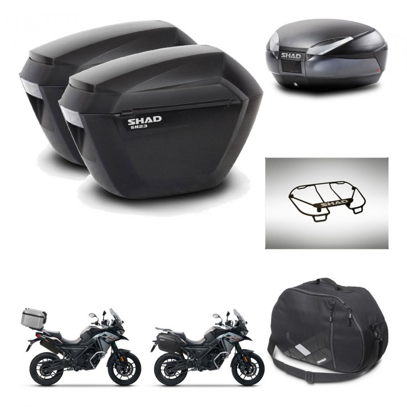 SHAD Baul SH48 + soporte montaje maletas sh23 accesorios DARK GREY PREMIUM KIT-481943