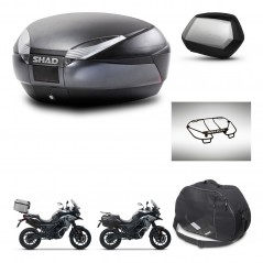 SHAD SH35 PREMIUM suitcases + mounting bracket SH48 trunk accessories DARK GREY KIT-481944