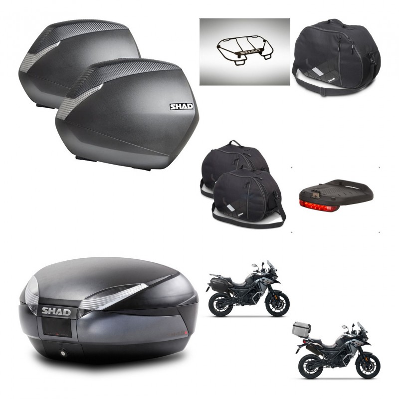 SHAD SH48 trunk + mounting bracket SH36 suitcases accessories DARK GREY PREMIUM KIT-481948