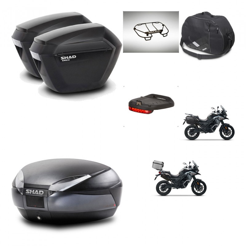 SHAD SH48 trunk + mounting bracket sh23 suitcases accessories DARK GREY PREMIUM KIT-481949