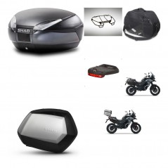 SHAD SH35 PREMIUM suitcases + mounting bracket SH48 trunk accessories DARK GREY KIT-481950