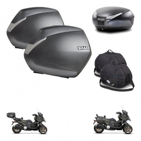 SHAD SH48 trunk + mounting bracket SH36 suitcases accessories DARK GREY PREMIUM KIT-481954