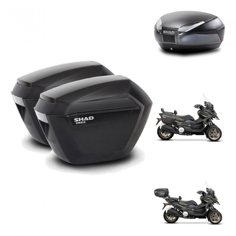 SHAD SH48 trunk + mounting bracket sh23 suitcases DARK GREY PREMIUM KIT-481955