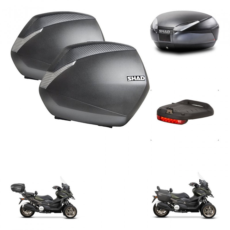 SHAD SH48 trunk + mounting bracket SH36 suitcases accessories DARK GREY PREMIUM KIT-481959