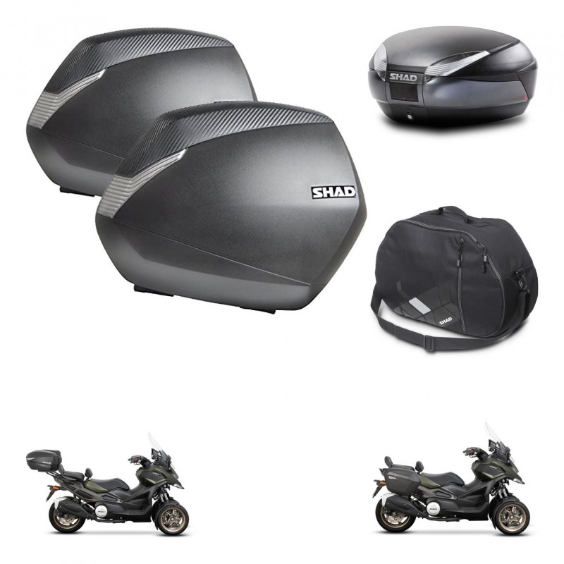 SHAD SH48 trunk + mounting bracket SH36 suitcases accessories DARK GREY PREMIUM KIT-481965