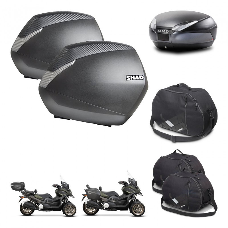 SHAD SH48 trunk + mounting bracket SH36 suitcases accessories DARK GREY PREMIUM KIT-481966