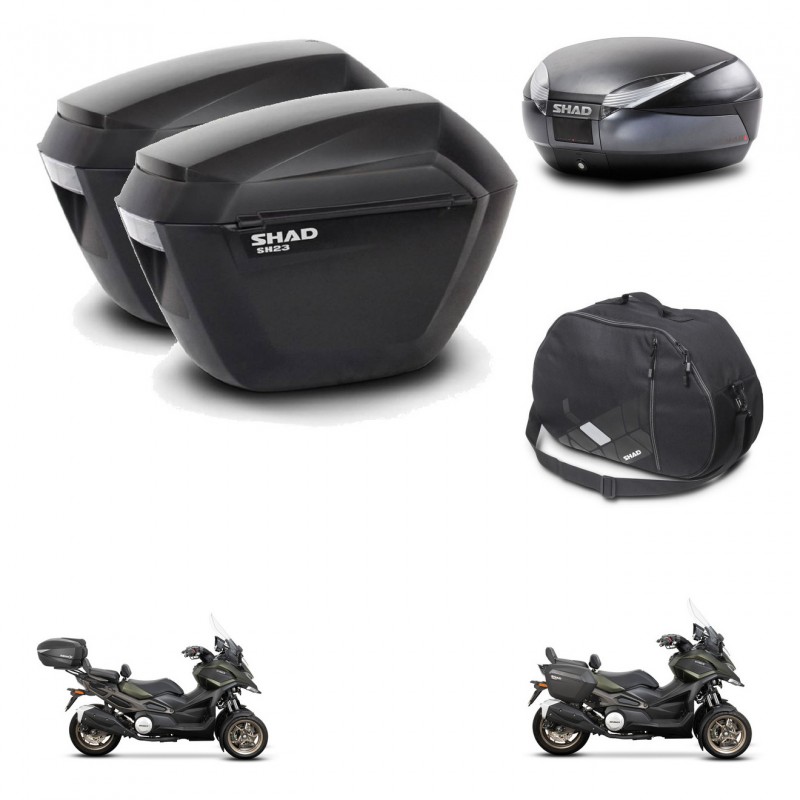 SHAD Baul SH48 + soporte montaje maletas sh23 accesorios DARK GREY PREMIUM KIT-481967