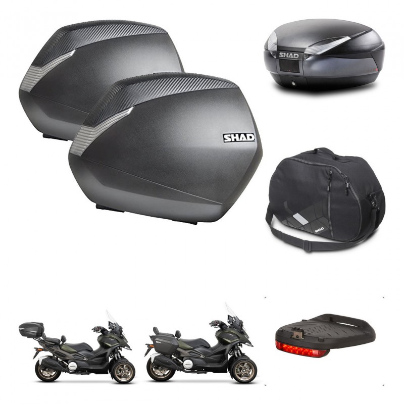 SHAD Baul SH48 + soporte montaje maletas SH36 accesorios DARK GREY PREMIUM KIT-481971