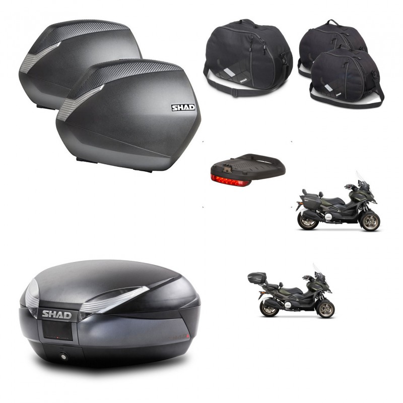 SHAD Baul SH48 + soporte montaje maletas SH36 accesorios DARK GREY PREMIUM KIT-481972