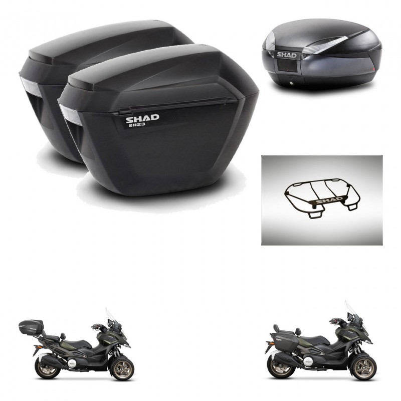 SHAD SH48 trunk + mounting bracket sh23 suitcases accessories DARK GREY PREMIUM KIT-481979