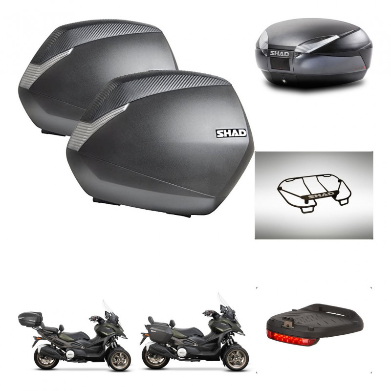 SHAD SH48 trunk + mounting bracket SH36 suitcases accessories DARK GREY PREMIUM KIT-481983