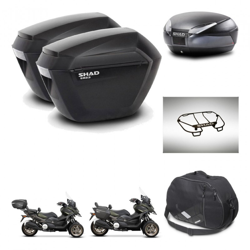 SHAD SH48 trunk + mounting bracket sh23 suitcases accessories DARK GREY PREMIUM KIT-481991