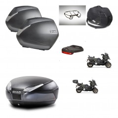 SHAD Baul SH48 + soporte montaje maletas SH36 accesorios DARK GREY PREMIUM KIT-481995