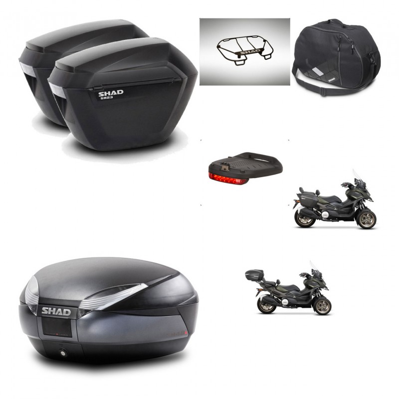 SHAD SH48 trunk + mounting bracket sh23 suitcases accessories DARK GREY PREMIUM KIT-481997