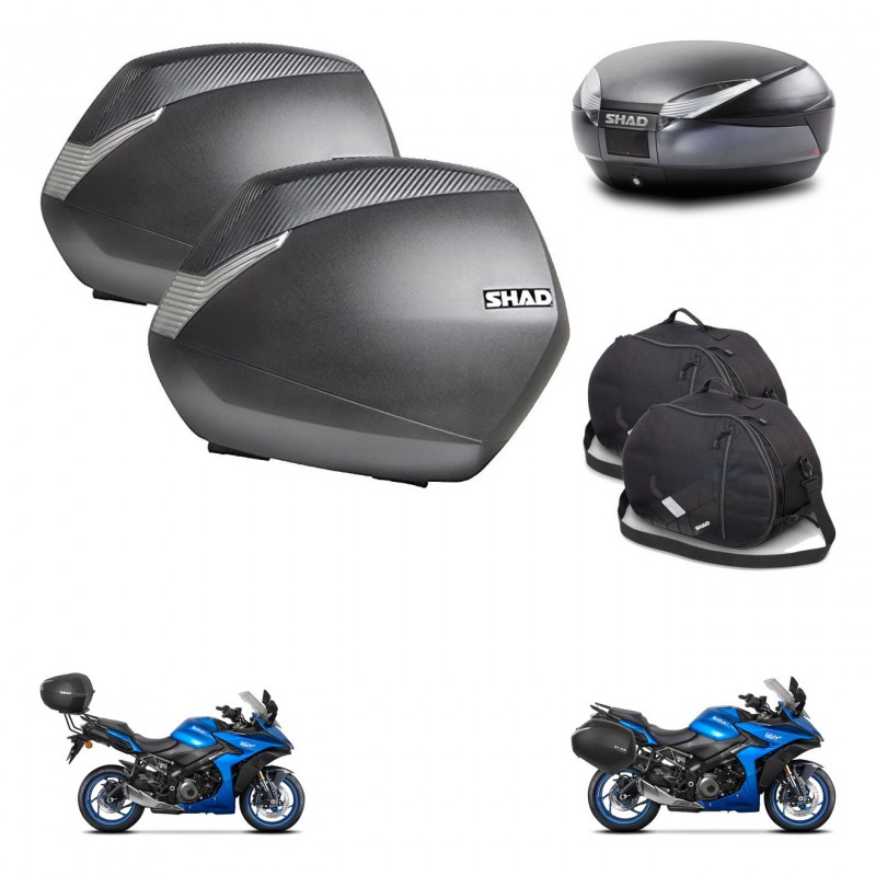 SHAD SH48 trunk + mounting bracket SH36 suitcases accessories DARK GREY PREMIUM KIT-482002