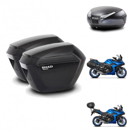 SHAD Baul SH48 + soporte montaje maletas sh23 DARK GREY PREMIUM KIT-482003