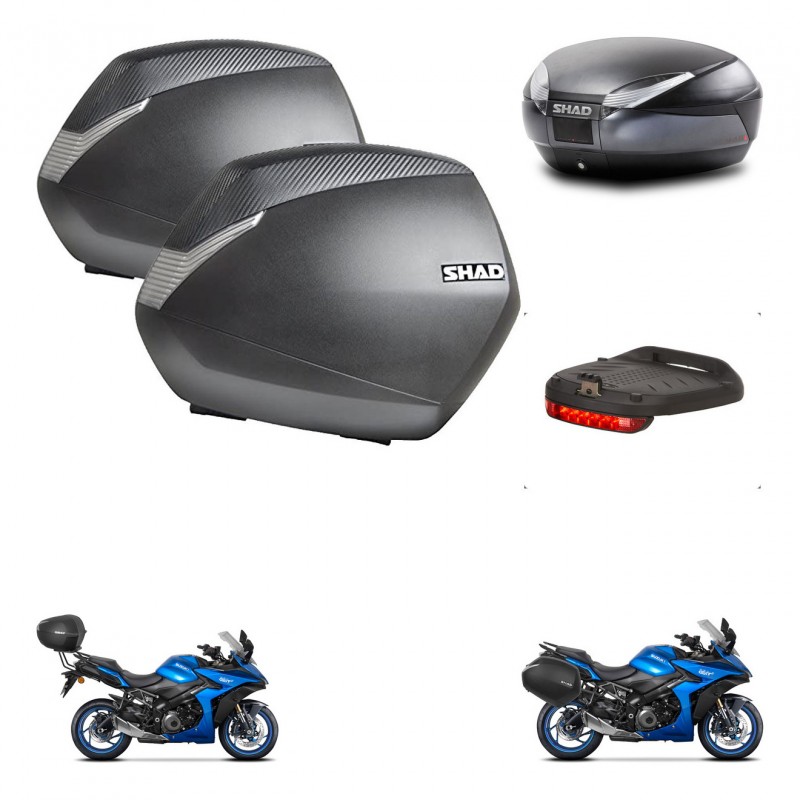 SHAD Baul SH48 + soporte montaje maletas SH36 accesorios DARK GREY PREMIUM KIT-482007