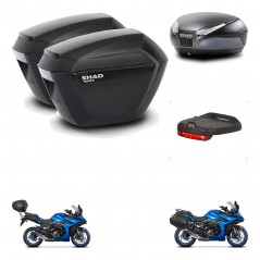 SHAD SH48 trunk + mounting bracket sh23 suitcases accessories DARK GREY PREMIUM KIT-482009