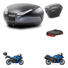 SHAD SH23 alu suitcases + mounting bracket SH48 trunk accessories DARK GREY PREMIUM KIT-482012