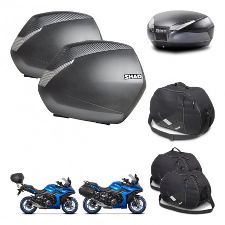 SHAD Baul SH48 + soporte montaje maletas SH36 accesorios DARK GREY PREMIUM KIT-482014