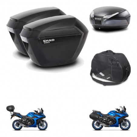 SHAD Baul SH48 + soporte montaje maletas sh23 accesorios DARK GREY PREMIUM KIT-482015