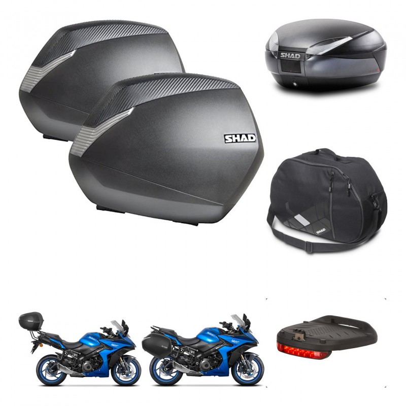 SHAD SH48 trunk + mounting bracket SH36 suitcases accessories DARK GREY PREMIUM KIT-482019