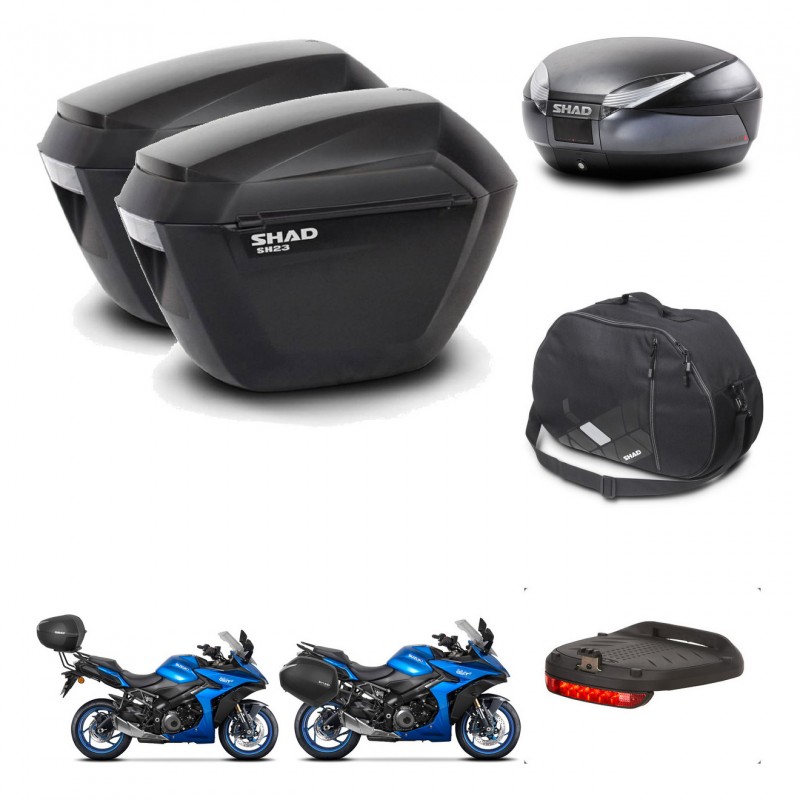 SHAD SH48 trunk + mounting bracket sh23 suitcases accessories DARK GREY PREMIUM KIT-482021